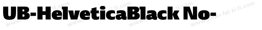 UB-HelveticaBlack No字体转换